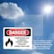 Signmission Compressed Gas Flammable Content Danger Sign, Plastic, 10in W x 7in L, 2PK OS-2PACK-DS-P-710-L-1077 - alternate 3